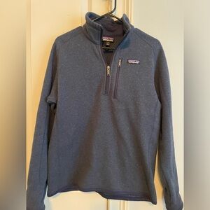 Men’s blue quarter zip jacket